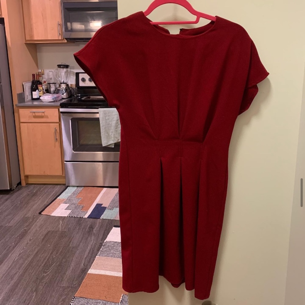 Red a-line dress